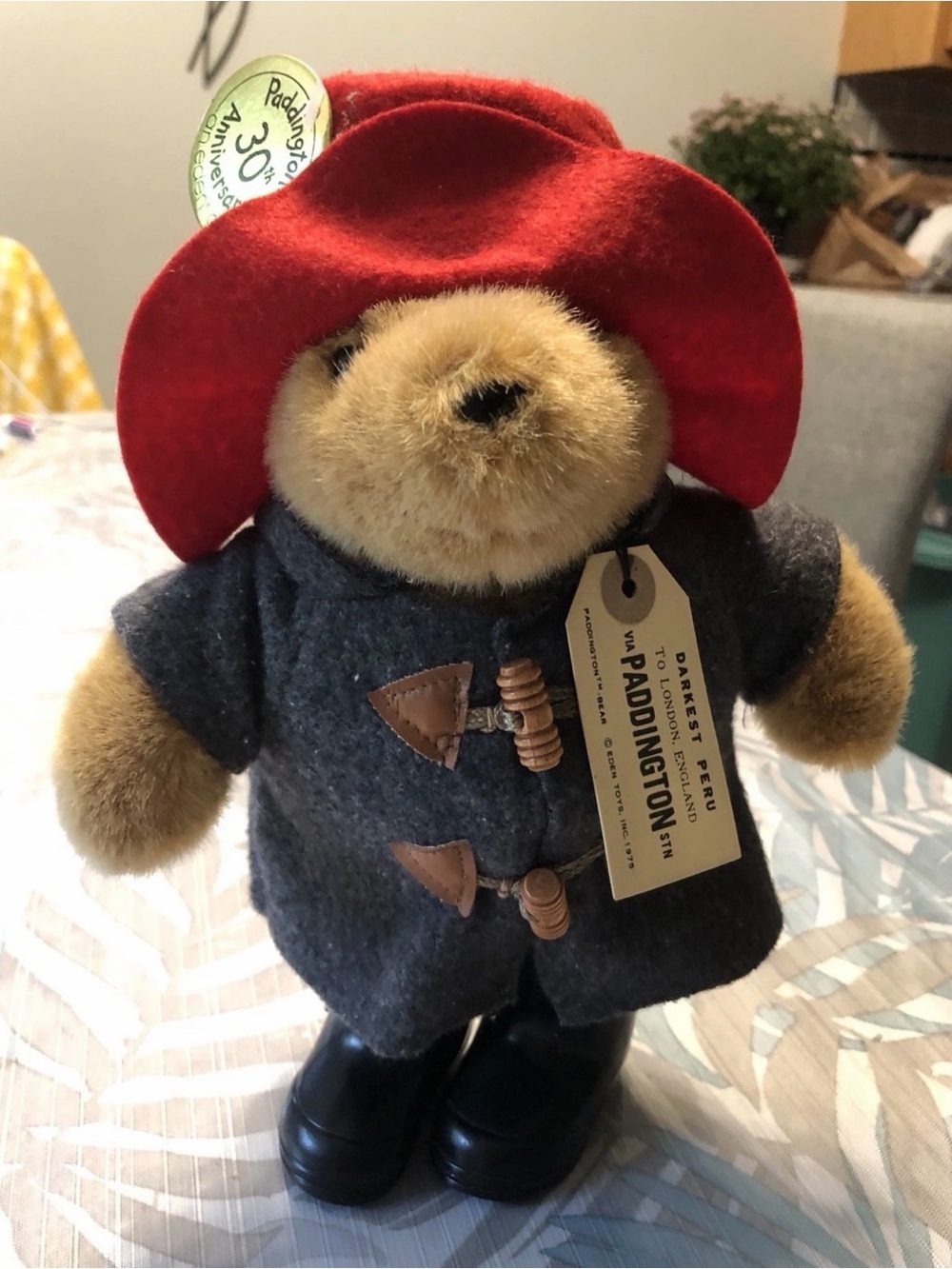 Paddington Bear 30th Anniversary Bear With Charcoal Coat - 11” Tall